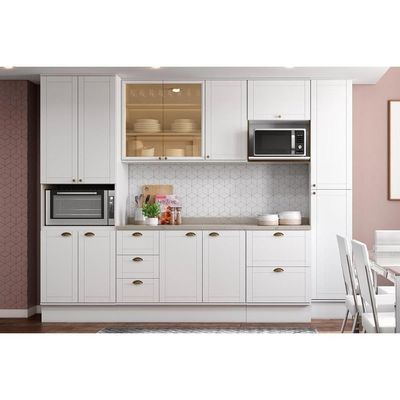 Paneleiro De Cozinha Modulado Bella 2614 2 Portas 40cm Nogal Cinza