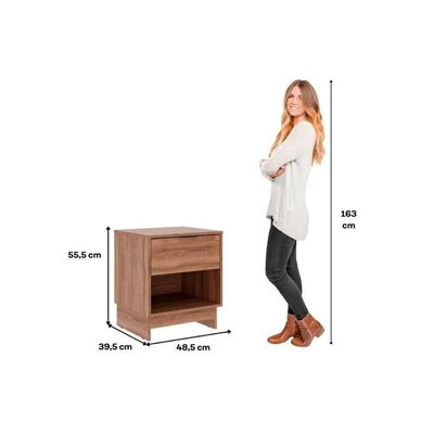 Mesa Cabeceira Infantil 1145 Com 1 Gaveta Branco Carraro
