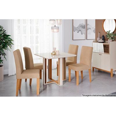 Kit 2 Cadeiras Sala Jantar Maia 2 Un Cinamomo Suede Mascavo Chocolate Cimol