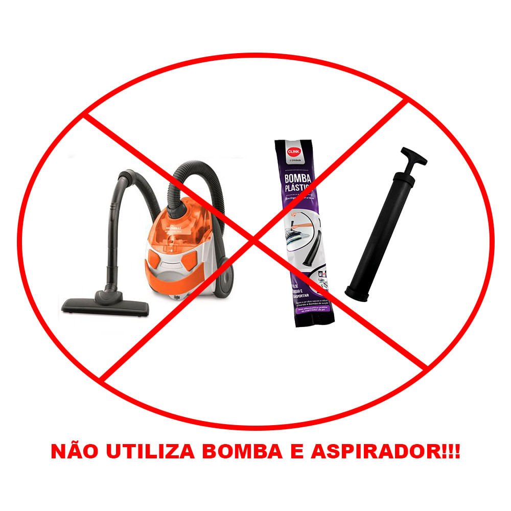 Kit 5 Sacos Organizadores a Vácuo Protetor Para Viagem Roupa Cobertor Mala 50x70cm
