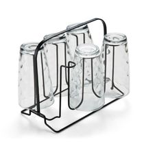 Suporte e Escorredor para 6 Copos Piatina Black Arthi