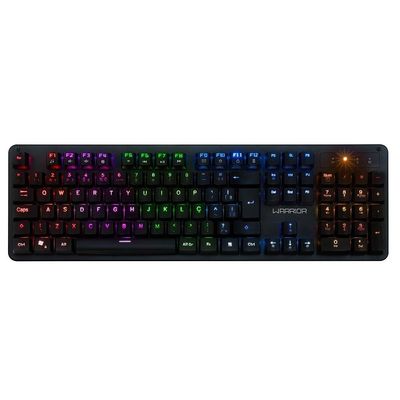 Warrior Dunky Teclado Gamer Mecânico Outemu Red Preto