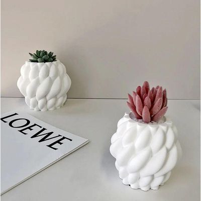 Vaso Decorativo Novelo 9cm Em Cimento Artesanal Sala E Cozinha Amarelo