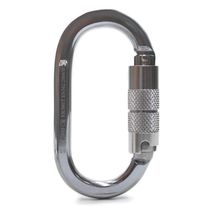Mosquetão Sideup Aço Oval Tripla Trava Automática 25kn Ce En Nbr Cromado