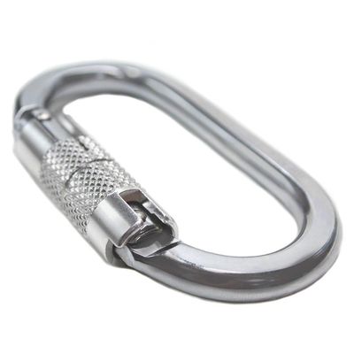 Mosquetão Sideup Aço Oval Tripla Trava Automática 25kn Ce En Nbr Cromado