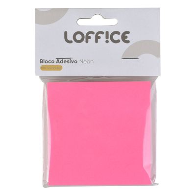 Bloco Adesivo 100 Folhas Neon Loffice Sortido
