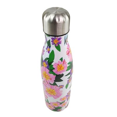 Garrafa Termica 500ml Inox Estampa Flores
