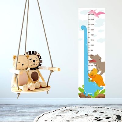 Régua De Crescimento Infantil Adesivo De Parede Dinossauro