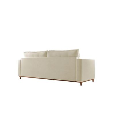 Sofá Djon 02 Módulos De 100cm B20cm Meu Sofá Online A302 Linho Branco
