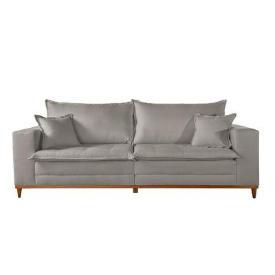 Sofá Matrix 02 Módulos De 90cm B25cm Meu Sofá Online A230 Linho Cinza