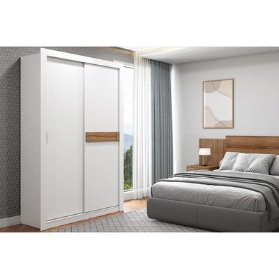 Guarda Roupas 2 Portas De Correr E 2 Gavetas Vivacce 835  Freijo Ou Freijo C- Cinza - Carraro