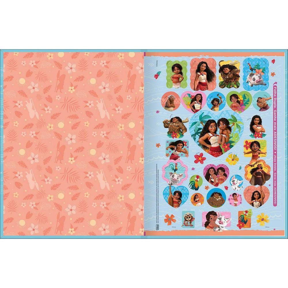 Caderno Universitário Moana Foroni Capa Dura Brochura - 80 Folhas Rosa