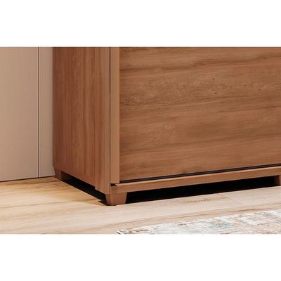 Guarda Roupa Casal 2 Portas De Correr E 6 Gavetas C- Espelho Titan 1173 C- Pés Freijo - Carraro