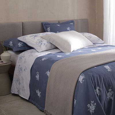 Jogo Cama Queen Buddemeyer 180 Fios Percalle Camélias