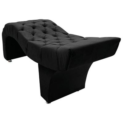 Maca Estofada Capitonê Clínica Salão Estética Suede Marta Cor:preto