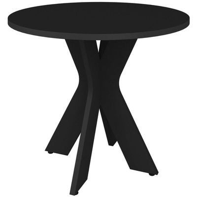 Mesa Redonda Retro Sun Preto - Design Sofisticado