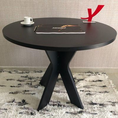 Mesa Redonda Retro Sun Preto - Design Sofisticado