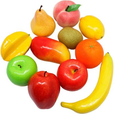 Kit Fruteira Frutas Artificial Isopor E Cesta Rose Gold Inox