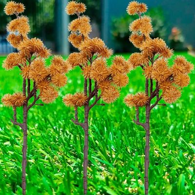 Kit 6 Plantas Artificiais Mamonas Decoração De Jardim 70cm
