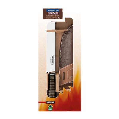 Faca Para Churrasco Tramontina 21141198 Com Bainha 8 Castanha