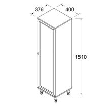 Cristaleira 1 Porta Vidro Pés Madeira 151x40 Cm E963 Preto Dtall Preto