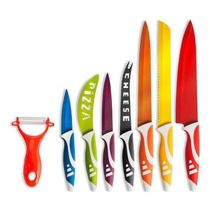 Kit De Facas De Cozinha Premium Colors 8 Peças Ralador