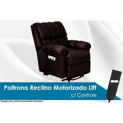 Poltrona Reclinável Motorizada P- Sala Texas Fantastic Zero Wall C- Lift Courano Preto - Probel