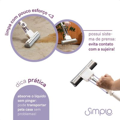 Mop Simplo Slim Esponja Com Sistema De Alavanca