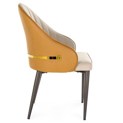Kit 6 Cadeiras De Jantar Estofada Design La Martina - Bege