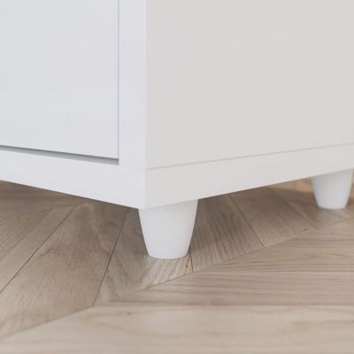 Mesa De Apoio E Cabeceira 2 Gavetas Chanfradas - Campeche - Branco