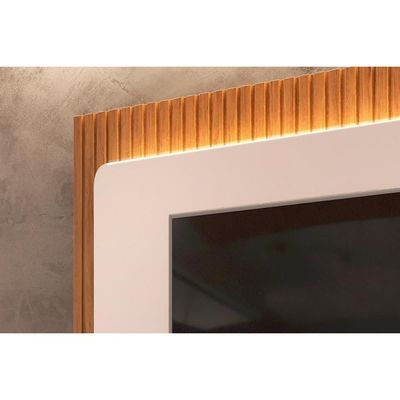Home P- Tv Até 70 Polegadas Treviso Ripado 100% Mdf C- Led 210x180cm Bali-cedro - Dj Móveis