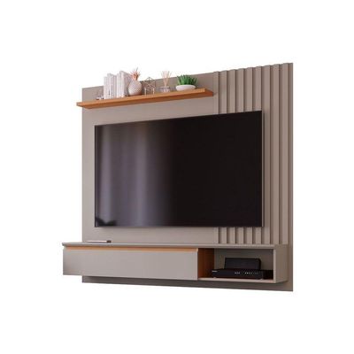Home P- Tv Até 60 Pol Panamá Plus Ripado C- 1 Porta E Nicho 162x157cm Off White-nature - Permóbili