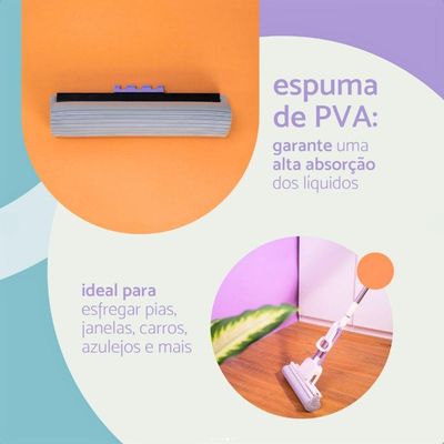 Refil Para Mop Simplo Slim Esponja Alavanca