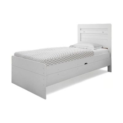Cama Solteiro Larissa Branco Com Colchão Framar