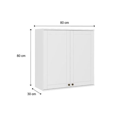 Armário De Cozinha Modulado Bella 2602 Com 2 Portas 80cm Branco