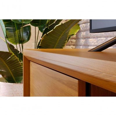 Rack Bancada Mundi 2 Portas Para Tv De 75 Polegadas Cumaru