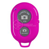 Controle Remoto Disparador De Fotos Bluetooth Selfie - Rosa