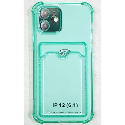 Capinha Iphone 12 6.1 Translucida Cor Verde