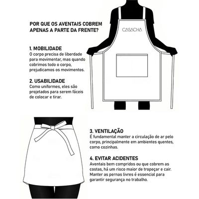 Avental de Cintura Meio Corpo e Chapeu de Cozinheiro Jeans