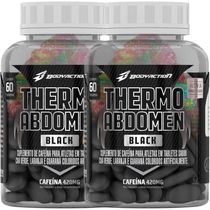2x Thermo Abdomen Black 60 Comp + Night Abdomen 60 caps + 1x Galão Preto 1,6 Ltr - Bodyaction - Sem sabor