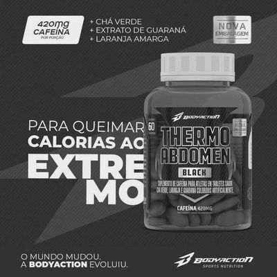 Thermo Abdomen Black 60 Comprimidos - Bodyaction