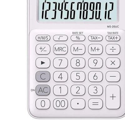 Calculadora de Mesa Casio Branca - MS-20UC-WE-W-DC
