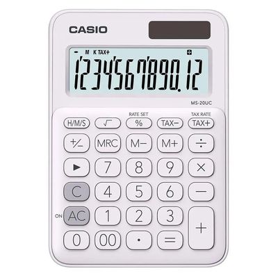 Calculadora de Mesa Casio Branca - MS-20UC-WE-W-DC