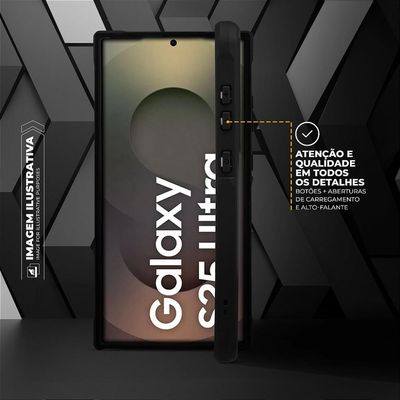 Capa para Samsung Galaxy S25 Ultra - Dual Shock Sense Preta - Gshield