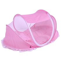 Berço Bebê Portátil Tenda Mosquiteiro Cama 3 Peças Menina