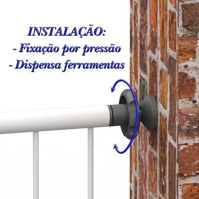 Grade Portão Pet Bebê Divisor Ambiente 80 Cm Branco