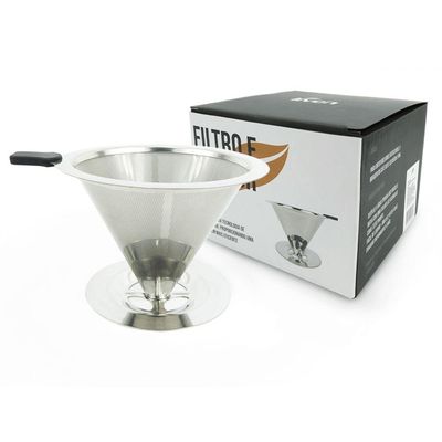 Filtro De Café Coador Aço Inox Reutilizável Ecológico