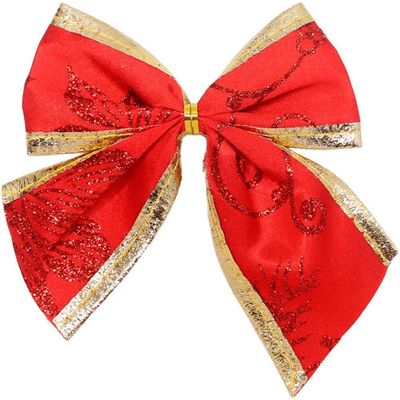 Kit 36 Enfeite Laços Natalino Vermelho árvore Natal De 10cm
