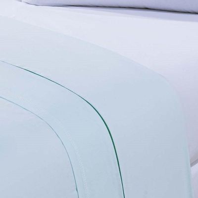Jogo De Cama 100% Algodão Percal 150 Fios Solteiro Gran Moratta 3 Peças - Branco E Verde