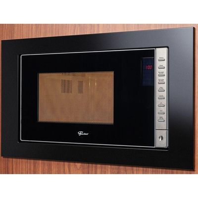 Micro-ondas Fischer Fit Line Embutir 25L Moldura Preto Preto 127V